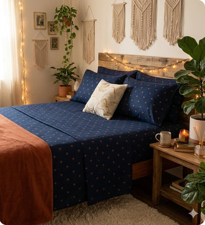 SM – Twilight Palm Tree | Cotton Sateen Bedsheet