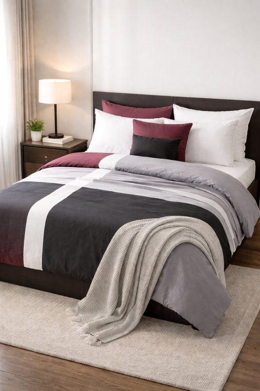 SM – Royal Grid | Cotton Sateen Bedsheet
