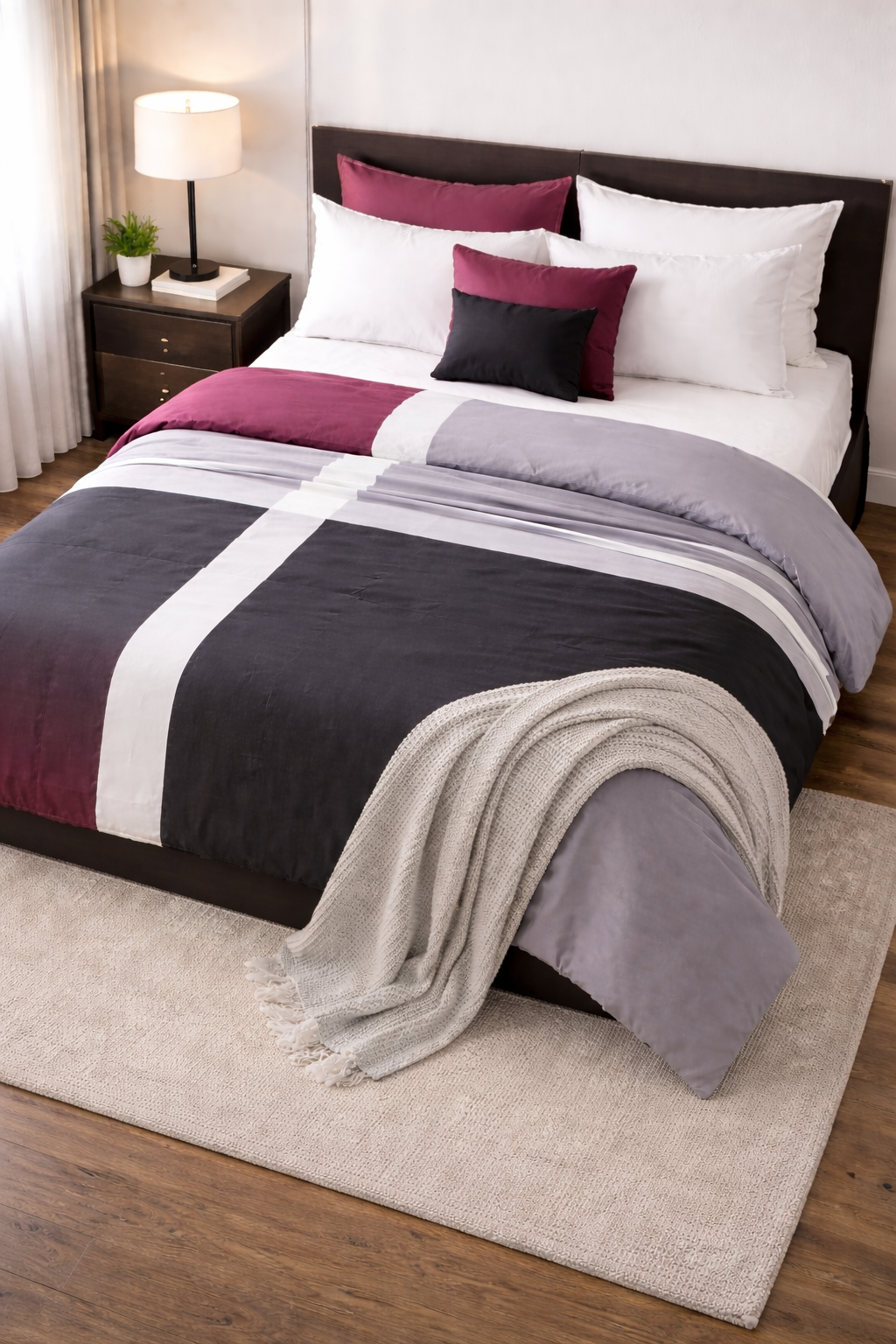 SM – Royal Grid | Cotton Sateen Bedsheet