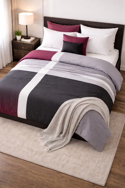 SM – Royal Grid | Cotton Sateen Bedsheet
